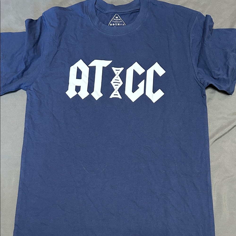 AT/GC Science Humor DNA Blue Tee